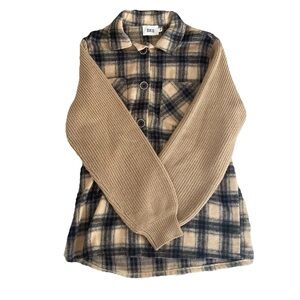 BKE Plaid Jacket with Cream and Black